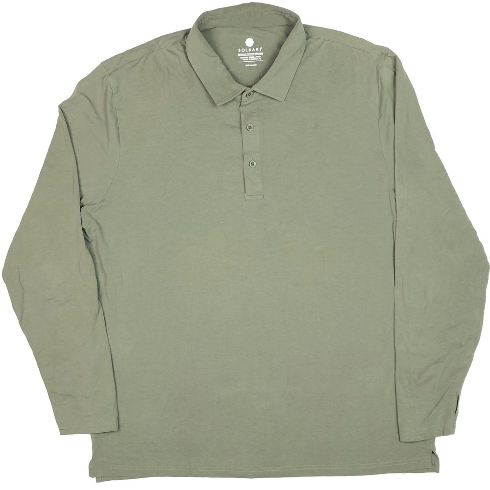 Solbari UPF50+ Sun Protection Long Sleeve Polo Shirt Men’s Size XXL *Stains